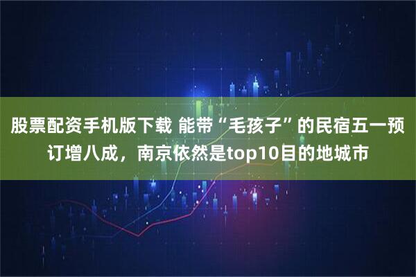 股票配资手机版下载 能带“毛孩子”的民宿五一预订增八成，南京依然是top10目的地城市